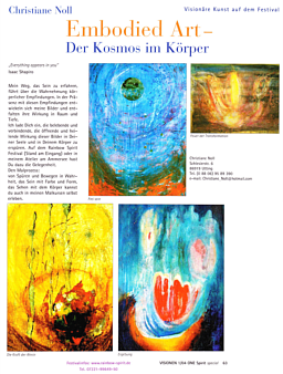 VISIONEN - Embodied Art - Der Kosmos im Krper